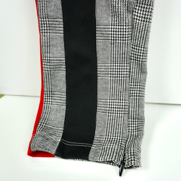 EPTM Track Pants Jogger Men Sz Small Plaid Zip Ankles Red Streetwear Style #8817 - Picture 3 of 8